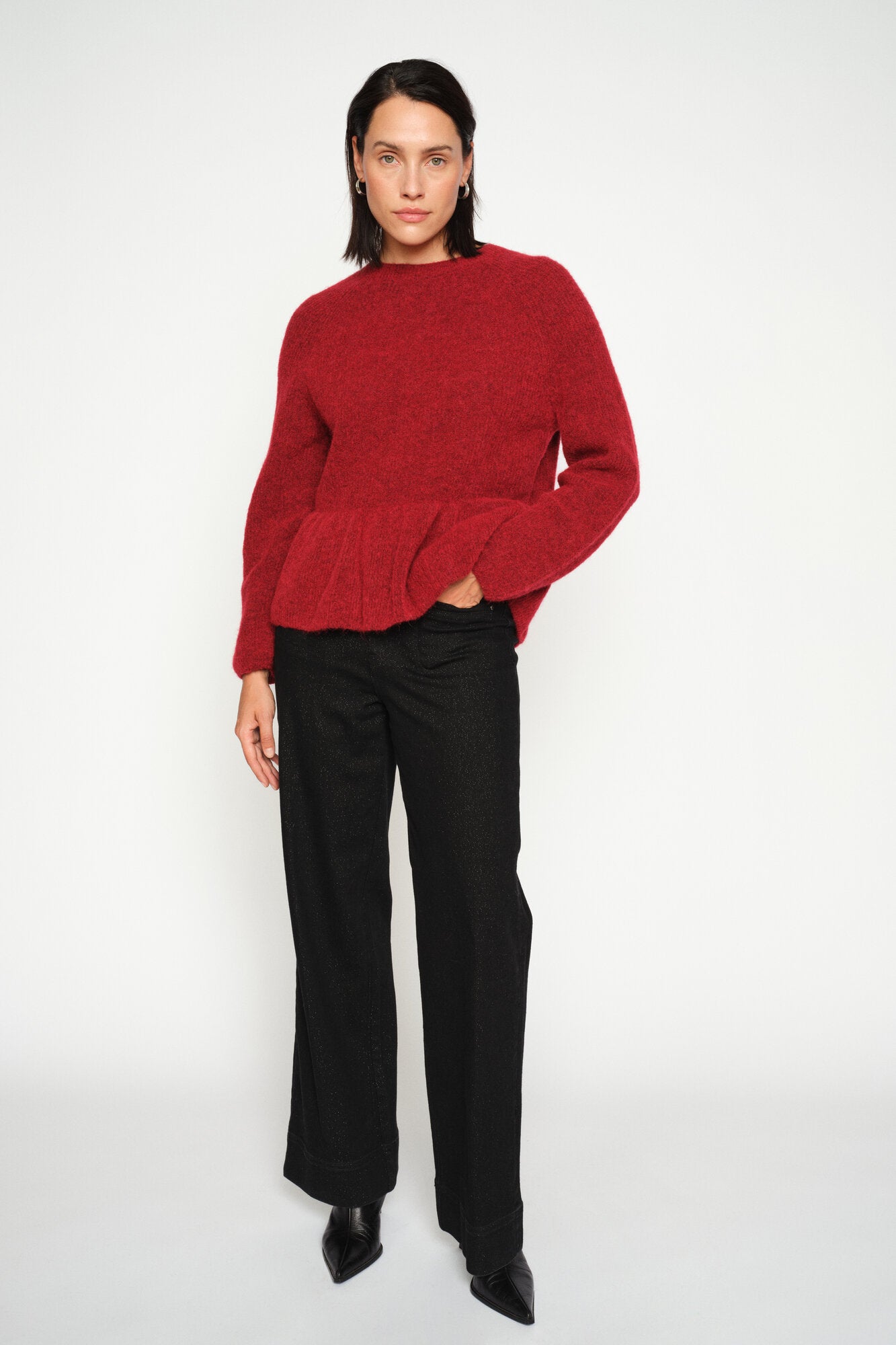 Soey Shimmer jeans - sort/glitter